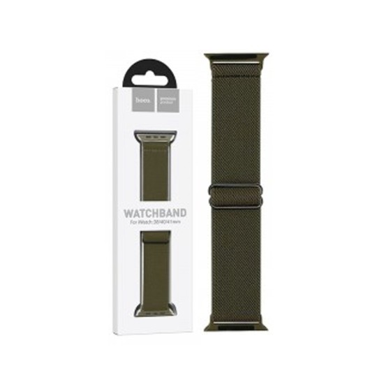 Hoco Elastic Strap for iWatch  WA04 38/40/41mm Dark Olive Green